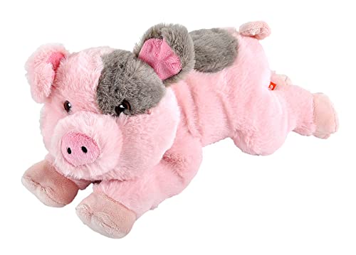 Wild Republic Ecokins Schwein, Kuscheltier aus Stoff, Nachhaltiges Spielzeug, Baby Geschenk zur Geburt von Jungen und Mädchen, Stofftier 30 cm von WILD REPUBLIC