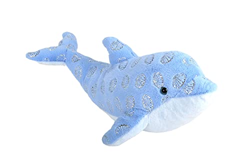 Wild Republic Foilkins Delfin, Stofftier, 50cm, Kuscheltier Kinder, realistisches Plüschtier, Öko-Kuscheltier, Flauschige Kuscheltiere, Füllung gesponnen aus recycelten Wasserflaschen von WILD REPUBLIC