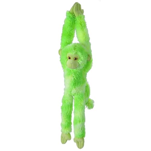 Wild Republic Hanging Monkey Vibes Grün, Hängender AFFE, Kuscheltier-AFFE als Geschenk für Kinder, Ökologisches Kuscheltier aus Plüsch, Füllung aus recycelten Wasserflaschen, 56 cm von WILD REPUBLIC