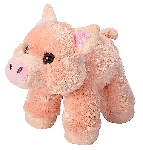 Wild Republic Hug'ems Plüschtier, Kuscheltier, Schwein Ferkel 18cm von WILD REPUBLIC