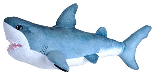 Wild Republic Living Ocean Mini Großer Weißer Hai, Wal-Kuscheltier, Schlaftier für Babys, Gastgeschenk für die nächste Babyparty, Füllung und Stoff aus recycelten Wasserflaschen, 30 cm von WILD REPUBLIC