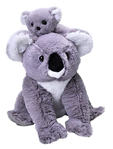 WILD REPUBLIC Mom and Baby Koala, Großes Kuscheltier, 38 cm, Geschenkidee für Kinder, Kuscheltier mit Baby, Riesen-Stofftier aus recycelten Wasserflaschen von WILD REPUBLIC