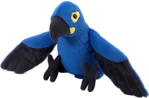 Wild Republic Plüsch Macaw Papagei, Cuddlekins Kuscheltier, Plüschtier, 20cm, Hyazinthara von WILD REPUBLIC