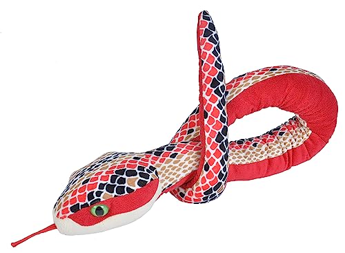 Wild Republic Plüsch Schlange, Snakesss, Kuscheltier, Plüschtier, Red Scales, 137 cm, Rote Skalen, 54" von WILD REPUBLIC