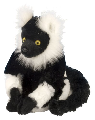 Wild Republic Plüsch Schwarz-Weißer Lemur, Cuddlekins Kuscheltier, Plüschtier, 20cm von WILD REPUBLIC