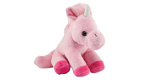 Wild Republic Pocketkins Eco Einhorn Rosa, Plüschtier, 12 cm, Plüschspielzeug, Hergestellt aus recycelten Materialien, Umweltfreundlich von WILD REPUBLIC