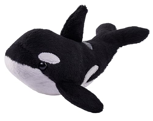 Wild Republic Pocketkins Eco Orca, Plüschtier, 12 cm, Plüschspielzeug, Hergestellt aus recycelten Materialien, Umweltfreundlich, Schwertwal von WILD REPUBLIC