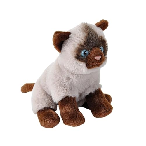 Wild Republic Pocketkins Eco Siamkatze, Plüschtier, 12 cm, Plüschspielzeug, Hergestellt aus recycelten Materialien, Umweltfreundlich, Siamés von WILD REPUBLIC