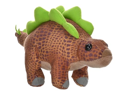 Wild Republic Pocketkins Eco Stegosaurus, Plüschtier, 12 cm, Plüschspielzeug, Hergestellt aus recycelten Materialien, Umweltfreundlich von Wild Republic