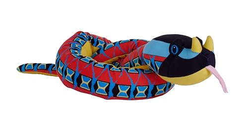 Wild Republic Snakes Eco Nasenhornviper, Stofftier, 137 cm, Plüschtier, Füllung besteht aus gesponnenen recycelten Wasserflaschen, Umweltfreundlich von WILD REPUBLIC