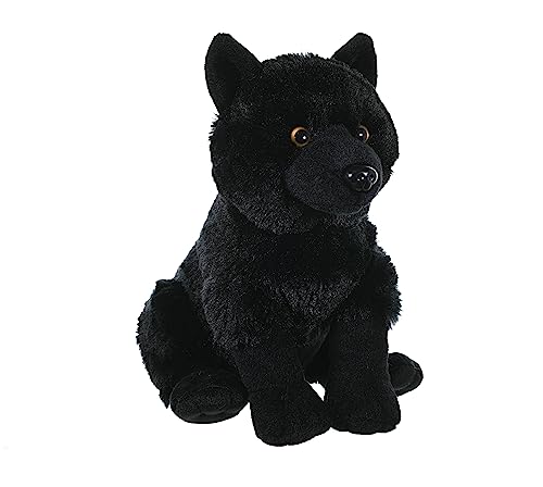 Wild Republic Cuddlekins Schwarzer Wolf, Stofftier, Baby-Geschenk für Mädchen und Jungen, Kinder Plüschtier, Kuscheltier Für Babys, Spielzeug aus Recyclingmaterial, 30 cm von Wild Republic