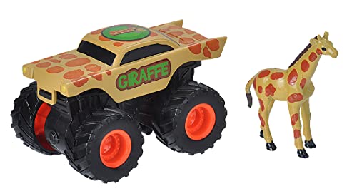 Wild Republic Adventure Mini Truck Giraffe, für Kinder, Abenteuergeschenke, Fantasie-Spielzeug für Draußen, Monster-Truck-Auto, 10 cm von WILD REPUBLIC