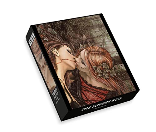 The Lovers Kiss 1000-teilige Victoria Frances Puzzlespiele für Erwachsene, Gothic Romantik Dunkle Fantasy Puzzle (Inklusive Poster-Puzzle-Anleitung) von Wild Star Hearts