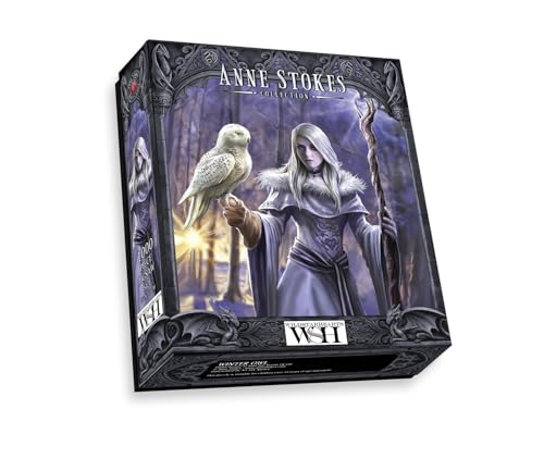 Winter Owl 1000 Teile Puzzle, Anne Stokes Kunstwerk Gotisch Occult Dark Fantasy Druck (Inklusive Posterpuzzle-Anleitung) von Wild Star Hearts