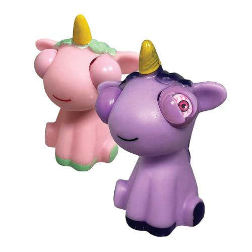 Wild Winkers - Einhorn von Deluxebase. Squeeze Toy Einhorn mit Popping Eyes. Stress-Zappelspielzeug für Erwachsene und Kinder. Squishy Toy Tierfiguren für Kinder. von Deluxebase