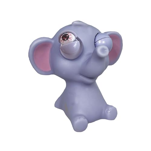 Wild Winkers - Elefant von Deluxebase Quetschspielzeug Neuheit Elefanten mit knallenden Augen, Squishy Tier Figur & Angstabbau Gadget für Gastgeschenke, sensorisches Spielen & Stressmanagement von Deluxebase