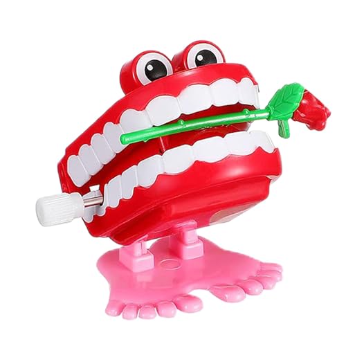 Chattering Walking Teeth Toy, Wind-Up Gag Joke Knickknack | Funny Small Feet Wind-Up Teeth, Classic Prank Toy for Parties, Desk Decoration, Kids’ Entertainment & Fun von WildHarmony