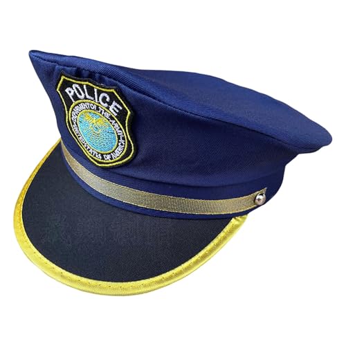 Cop Hat For Kids - Adjustable Policeman Cap For Pretend Play | polices Officer Costume Hat, Role-Playing Dress-Up Accessory For Boys Girls, Halloween, Cosplay, Career Day, Birthday Party, Law Enforce von WildHarmony