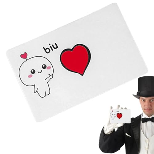 Love Magic Card – Nahaufnahmen Illusionen Mentalismus Gimmicks Requisiten | Flick Finger Herz erscheinende Karte für Valentinstag Nahaufnahme Magie von WildHarmony