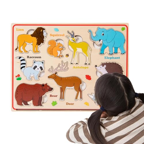 Magnetische Puzzles für Kinder, Magnetpuzzle aus - Dinosaurs Farm Transportation Animal Peg Puzzle für Kinder | Lernspielzeug für Reisen lernen Spaß für die von WildHarmony