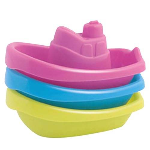 Stacking Bath Toys - Baby Bathroom Stacking Toys | 3Pcs Rainbow Color Stacking Boats, Fun Educational Toys for Babies, Early Learning Bath Time Toys for todlers, Bathtub Playtime Activities von WildHarmony