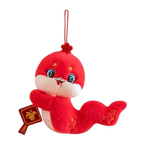 WildHarmony 2025 Year of The Snake Plush Doll - Stuffed Animal | Stuffed Animal Snake Plush, Spring Festival Snake Toy, Red Snake Plushie Stuffed Toy, Room Decor Plush Doll, New Year Decorations von WildHarmony