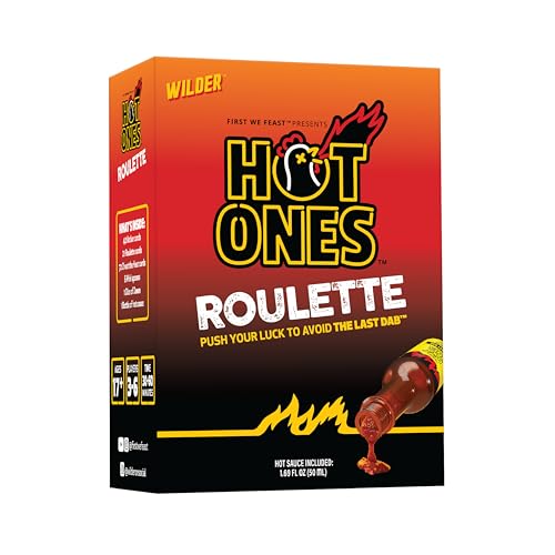 Wilder Hot Ones Roulette - Hot Sauce inklusive - EIN Push Your Luck Partyspiel von WILDER TOYS