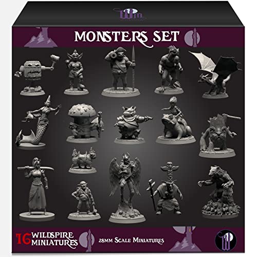 Wildspire Monsters Pack für DND Miniatures Booster 16 Minis von Wildspire