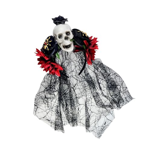 Wilgure Delicate Skull Rose Spiderweb Web Spitzen Haarzubehör Für Halloween Kostümpartys Punk Event Und Rollenspiel Spielen Schädel Und Rose Hair Accessoire Unisex Wilgure Delicate Skull Rose Spiderweb Web Spitzen Haarzubehör Für Halloween Kostümpartys Punk Event Und Rollenspiel Spielen Schädel Und Rose Hair Accessoire Unisex von Wilgure