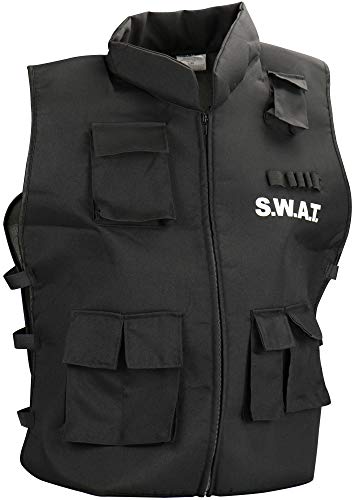 Wilhelm Sell® S.W.A.T. Weste für Erwachsene - Ideal für Kostüme, Fasching, Karneval, Halloween oder Junggesellenabschied (01 Stück - SWAT Weste) von com-four