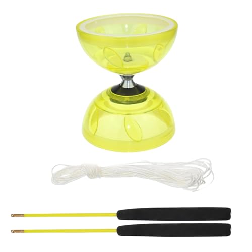 Will LIke Diabolo mit Kugellager, Diabolo Jonglierset mit Diabolostab, Diabolo-Freizeitsport, perfekt für Outdoor-Sportarten (Gelb) von Will LIke