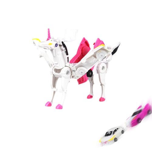 Will Like Einhorn Spielzeug Actionfiguren Autospielzeug Einhorn kombiniertes Transformationsspielzeug für Jungen und Mädchen für Erwachsene (Rosa) von Will Like