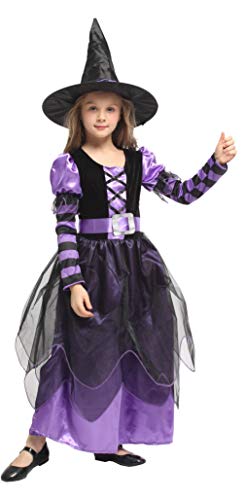 Willheoy Mädchen Hexekleid Kaneval Hexekostüm Baby Fasching Hexe Kostüm für Halloween Cosplay Willheoy Mädchen Hexekleid Kaneval Hexekostüm Baby Fasching Hexe Kostüm für Halloween Cosplay von Willheoy