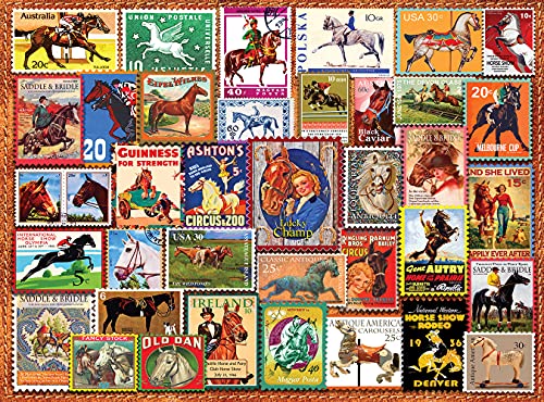 Vintage Equestrian Stamp Posters Puzzle: 1000 Piece von WILLOW CREEK