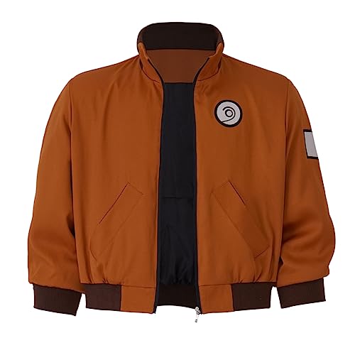 Disco Elysium Cosplay Kostüm Bomberjacke Orange Kim Kitsuragi Jacke Mantel Aerostatische Pilotenjacke für Männer (Orange, L) von Willyacos