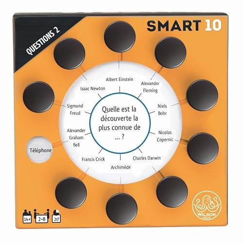 Wilson jeux | Smart Nachfüllpack 10 Französische Version | 200 neue Fragen und 2000 neue Antworten | Entfernen und ersetzen Sie die Karten aus Ihrem SMART10-Gehäuse oder mischen Sie die Fragen | MA009 von Wilson jeux