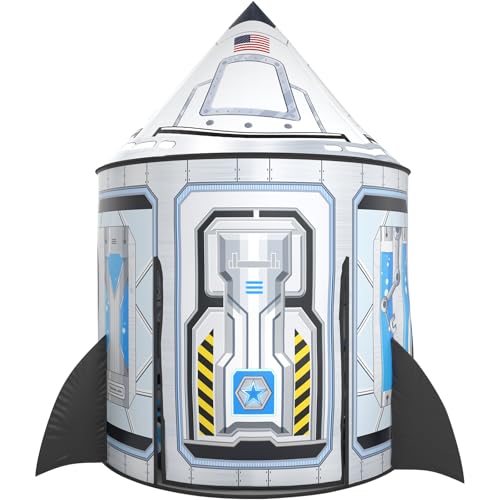 Wilwolfer Raketenschiff-Spielzelt, großes Pop-Up-Astronauten-Fort für Kinder, Indoor&Outdoor-Raumschiff-Spielhaus, Weltraum-Abenteuer-Geschenk für 3-8-Jährige Wilwolfer Raketenschiff-Spielzelt, großes Pop-Up-Astronauten-Fort für Kinder, Indoor&Outdoor-Raumschiff-Spielhaus, Weltraum-Abenteuer-Geschenk für 3-8-Jährige von Wilwolfer