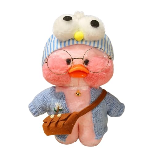 Wimnqie Ente Kuscheltier Ente Plüschpuppe Enten Plüschtier, Christmas Duck Kostüm Ente Plüschtier Niedlich Plüsch Weiche Gelbe Enten Stoffpuppe, Enten Stofftier Spielzeug, Kuschelige Haustier Puppen von Wimnqie