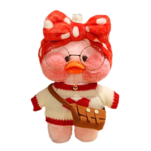 Wimnqie Ente Kuscheltier Ente Plüschpuppe Enten Plüschtier, Christmas Duck Kostüm Ente Plüschtier Niedlich Plüsch Weiche Gelbe Enten Stoffpuppe, Enten Stofftier Spielzeug, Kuschelige Haustier Puppen von Wimnqie