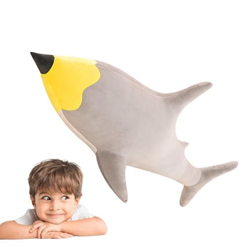 Wimnqie Hai-Plüsch | Toy Shark Gefülltes Hai-Körperkissen 23'' lang,Hai-Plüschtier, weich und bequem, kreatives Kuschelkissen für Stuhl, Sofa, Bett, Tisch von Wimnqie