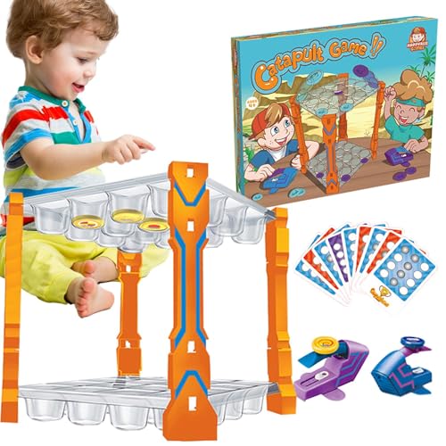 Wimnqie Katapult-Karnevalsspiel, Katapult-Spiele - Strategie-Brettspiel,Brettspiel für die ganze Familie, 2 Spieler, Familiennacht-Katapultspiel für Kinder im Alter von 4–6 Jahren von Wimnqie