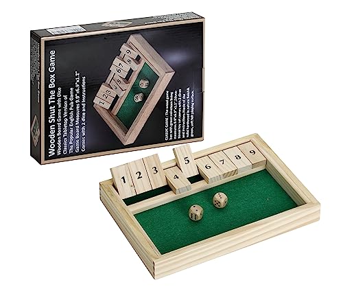 ‘Holzbrettspiel mit Würfeln – Klassische Tischversion des beliebten englischen Pub-Spiels – Spielbrett misst 23,9 x 17 x 3 cm, mit 2 Würfeln und Anleitung (in englischer Sprache)’ von Win SPORTS