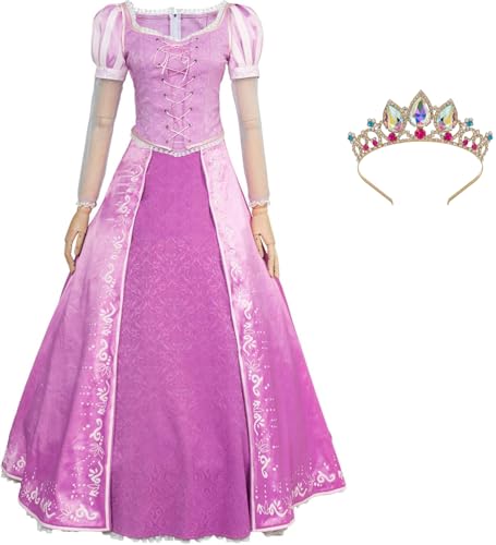 Windskids Damen Rapunzel Kostüm mit Krone Lang Spitze Schnürung Prinzessin Abendkleid DramaKostüm für Frauen Halloween Weihnachten Karneval Partykleid Maskerade Performance Fest Verkleidung Windskids Damen Rapunzel Kostüm mit Krone Lang Spitze Schnürung Prinzessin Abendkleid DramaKostüm für Frauen Halloween Weihnachten Karneval Partykleid Maskerade Performance Fest Verkleidung von Windskids