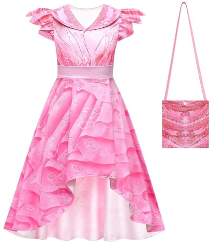 Windskids Galinda Kostüm Mädchen Fasching Cosplay Wicked Fee Galinda Ballerina Kleid mit Tasche Umhang für Fancy Dress Up Halloween Weihnachten Karneval Party Geburtstag Maskerade Verkleidung, Rosa Windskids Galinda Kostüm Mädchen Fasching Cosplay Wicked Fee Galinda Ballerina Kleid mit Tasche Umhang für Fancy Dress Up Halloween Weihnachten Karneval Party Geburtstag Maskerade Verkleidung, Rosa von Windskids
