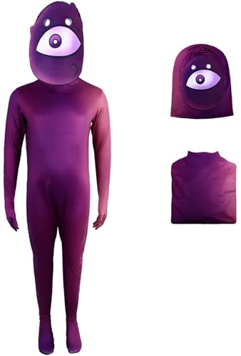 Windskids Kinder Kostüm Jungen Fasching Cosplay Game Ambush Eyes Outfit Druck Langarm Jumpsuit Maske für Fancy Dress Up Halloween Karneval Party Geburtstag Maskerade Verkleidung, 4-13 Jahre von Windskids