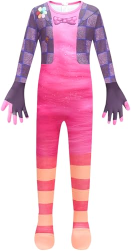 Windskids Kinder Kostüm Jungen Mädchen Fasching Cosplay Anxiety Anger Fear Ennui Embarrassment Bing Bong Envy Druck Langarm Jumpsuit Maske für Halloween Karneval Party Geburtstag Maskerade Verkleidung von Windskids