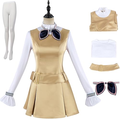 Windskids M3gan Kostüm Damen Cosplay Robotik M3gan 2 Uniform Set Kleid Top Gürtel Fliege Socken für Fancy Dress Up Halloween Karneval Party Maskerade Performance Verkleidung Windskids M3gan Kostüm Damen Cosplay Robotik M3gan 2 Uniform Set Kleid Top Gürtel Fliege Socken für Fancy Dress Up Halloween Karneval Party Maskerade Performance Verkleidung von Windskids