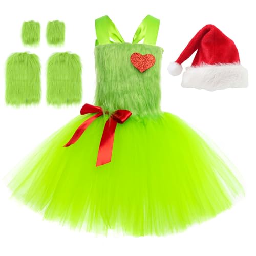 Windskids Mädchen Grinch Kostüm mit Weihnachtsmützen Fasching Christmas Grinch Ballerina Tutu Kleid und Zubehör für Halloween Weihnachten Karneval Party Geburtstag Maskerade Verkleidung, 2-8 Jahre Windskids Mädchen Grinch Kostüm mit Weihnachtsmützen Fasching Christmas Grinch Ballerina Tutu Kleid und Zubehör für Halloween Weihnachten Karneval Party Geburtstag Maskerade Verkleidung, 2-8 Jahre von Windskids