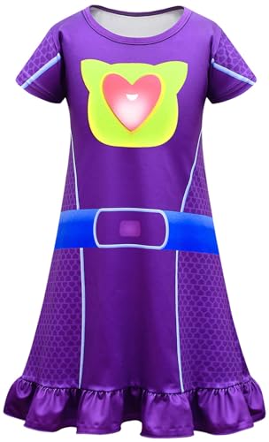 Windskids Super Cat Kostüm Mädchen Fasching Cosplay Cute Katze Ballerina Kleid Pyjama Loungewear für Kinder Halloween Weihnachten Karneval Party Geburtstag Maskerade Performance Verkleidung von Windskids