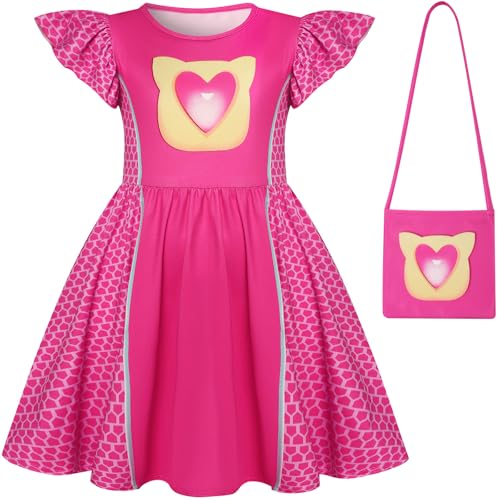 Windskids Super Cat Kostüm Mädchen Fasching Cosplay Cute Katze Ballerina Prinzessin Kleid mit Taschen Anzug für Kinder Halloween Weihnachten Karneval Party Geburtstag Maskerade Performance Verkleidung von Windskids